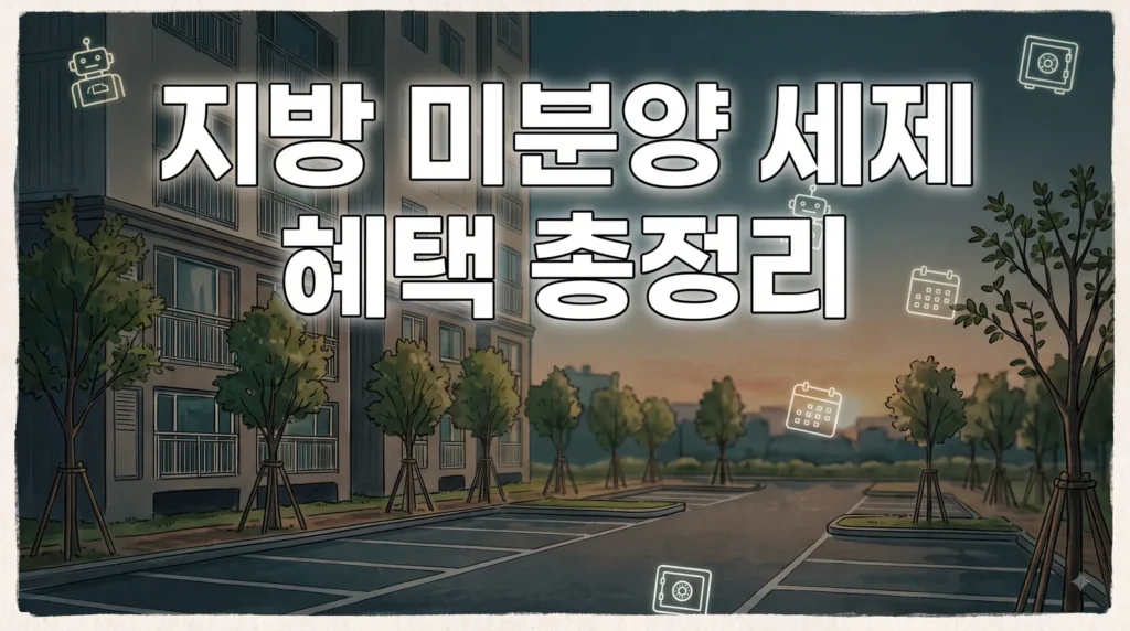 지방 미분양 세제 혜택 총정리 — 취득세 50% 감면 조건과 기한