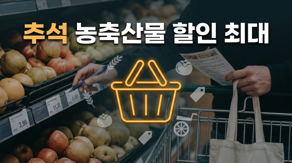 추석 농축산물 할인 최대 40%, 9월 23일 마감 전 장보기 순서